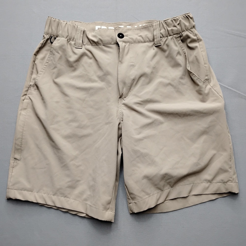 Eddie Bauer Mens Khaki Performance Shorts Stretch Ripstop Tan Size M